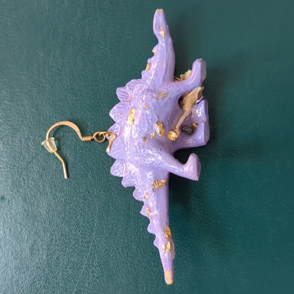 Dinosaur dangle earrings